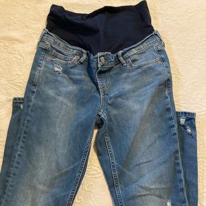 Gap maternity jeans, size 27. Super cute, light distressing.
